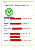 Music Praxis II (5114) Latest Update Graded A+