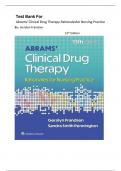 Test Bank - Abrams’ Clinical Drug Therapy: Rationales for Nursing Practice, 13th Edition (Frandsen, 2024)Latest Edition || INSTANT DOWNLOAD