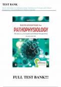 Test Bank - for Davis Advantage for Pathophysiology Introductory Concepts and Clinical Perspectives Second Edition by Theresa Capriotti, All Chapters | Complete Guide A+ 