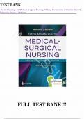 Test Bank - for Davis Advantage for Medical-Surgical Nursing Making Connections to Practice Second Edition by Janice J. Hoffman, All Chapters | Complete Guide A+