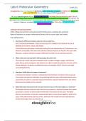 Straighterline General Chemistry 1 LAB CHEM101L Lab 6 Molecular Geometry COMPLETE Worksheet with LAB PHOTOS (New Version August 2024) Scored 100%