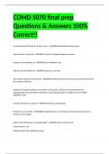 COMD 5070 final prep Questions & Answers 100% Correct!!