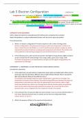 Straighterline Intro to Chemistry CHEM101L Lab 5 Electron Configuration COMPLETE Worksheet with LAB PHOTOS (New Version August 2024) Scored 100%