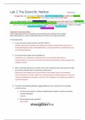 Straighterline Intro to Chemistry CHEM101L Lab 2 The Scientific Method COMPLETE Worksheet with LAB PHOTOS (New Version August 2024) Scored 100%