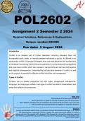 POL2602 Assignment 1 (COMPLETE ANSWERS) Semester 2 2024 (652326) - DUE 5 August 2024