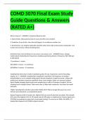 COMD 5070 Final Exam Study Guide Questions & Answers (RATED A+)