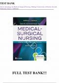 Test Bank - for Davis Advantage for Medical-Surgical Nursing: Making Connections to Practice Second Edition by Janice J. Hoffman,  All Chapters | Complete Guide A+