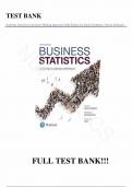 Test Bank - for Business Statistics: A Decision-Making Approach 10th Edition by David Groebner, Patrick Shannon, All Chapters | Complete Guide A+