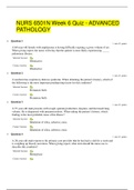 NURS 6501N Week 6 Quiz - ADVANCED PATHOLOGY