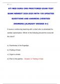 ATI MED SURG CMS PROCTORED EXAM TEST  BANK NEWEST 2024-2025 WITH 150 UPDATED  QUESTIONS AND ANSWERS (VERIFIED  ANSWERS) [ALREADY GRADED A+]