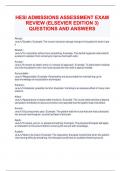 HESI A2 ADMISSION ASSESSMENT EXAM REVIEW - MEASUREMENT CONVERSIONS & VOCABULARYQUESTIONS AND ANSWERS