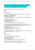 Fire and Life Safety Initiatives Chapter 27 Exam Questions with Answers 