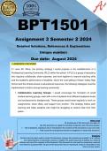 BPT1501 Assignment 3 (COMPLETE ANSWERS) Semester 2 2024