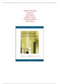 Student Solutions Manual  to  Accompany Applied Linear Statistical Models Fifth Edition 2024|| GRADED A+