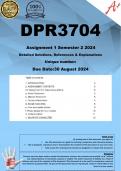 DPR3704 Assignment 1 (COMPLETE ANSWERS) Semester 2 2024  - DUE 30 August 2024