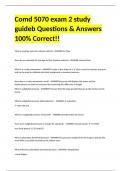 Comd 5070 exam 2 study guideb Questions & Answers 100% Correct!!