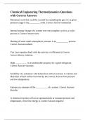 Chemical Engineering Thermodynamics Questions with Correct Answers