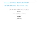 Running head: 6-2 FINAL PROJECT MILESTONE 3: SECTION 2 EXTERNAL  all answers 100% correct