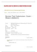 NURS 6501N WEEK 6 MIDTERM EXAM AND WEEK 11 FINAL EXAM