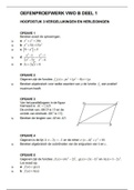 VWO Wiskunde B | H3 VERGELIJKINGEN EN HERLEIDINGEN Oefentoets met Uitwerkingen