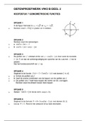 VWO Wiskunde B | H7 GONIOMETRISCHE FUNCTIES Oefentoets met Uitwerkingen