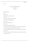 Final Benchmark.docx   HLT 302  SPIRITUAL ASESSMENT INTERVIEW  Rozeta Avetisyan   HLT 302  Patient name: Patient Y  Age: 60  Race: Armenian   Religion:  Christian (apostolic to be specific)  Location: ICU  Dx:  Complain of high blood pressure (heart failu