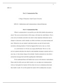 Part2 Communication plan.docx   SPD-521  Part 2: Communication Plan  College of Education, Grand Canyon University  SPD-521: Collaborations and Communications in Special Education  Part 2: Communication Plan  Effective communication is our goal this year 