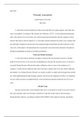 Mgt 485 Personal assessment   MGT-485  Personal_assessment  Grand Canyon University  MGT-485  A vision and a mission statement are often used to describe one s goals, purpose, and values they want to accomplish. According to Hitt, Ireland, and  Hoskisson 