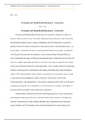 week 6 generativity final.docx     PSY- 358  Personality and Mental Health Benchmark  €“ Generativity  PSY- 358  Personality and Mental Health Benchmark  €“ Generativity  Personal and Mental health form the basis for a good life. Generativity refers to a 