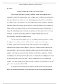 SEIPS.docx   HCA 450  System Engineering Initiative for Patient Safety  In this ongoing world where everything is changing on daily bases health care filed is constantly evolving. With constant change there is a bigger room for medical errors to happen on