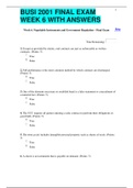 BUSI 2001 FINAL EXAM WEEK 6 WITH ANSWERS