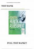 Test Bank - Essential Health Assessment First Edition by Janice Thompson, All Chapters | Complete Guide A+