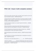 PSCI 110 - Exam 4 with complete solution