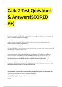 Caib 2 Test Questions & Answers(SCORED A+)