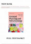 Test Bank - for Advanced Physiology and Pathophysiology Essentials for Clinical Practice 1st Edition by Nancy Tkacs, All Chapters | Complete Guide A+