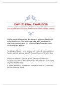 CWV-101 FINAL EXAM (GCU) WITH GUARANTEED ACCURATE ANSWERS |VERIFIED