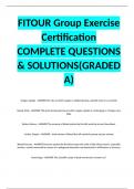 FITOUR Group Exercise Certification COMPLETE QUESTIONS & SOLUTIONS(GRADED A)