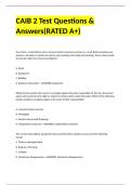 CAIB 2 Test Questions & Answers(RATED A+)