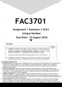 FAC3701 Assignment 1 (ANSWERS) Semester 2 2024 - DISTINCTION GUARANTEED