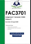 FAC3701 Assignment 1 (QUALITY ANSWERS) Semester 2 2024