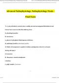 NURS 6501 Advanced Pathophysiology Final Exam 2024 Actual Questions with Verified Answers, 100% Guarantee Pass