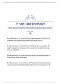 TF-CBT TEST EXAM 2024 WITH GUARANTEED ACCURATE ANSWERS |VERIFIED