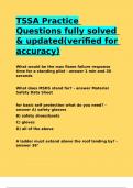 TSSA Practice Questions fully solved & updated(verified for accuracy).