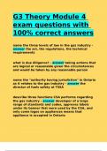 G3 Theory Module 4 exam questions with 100- correct answers