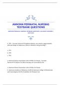 AWHONN PERINATAL NURSING TESTBANK QUESTIONS |ACCURATE ANSWERS |20242025