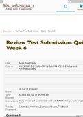 NURS6501 / NURS-6501 Advanced Pathophysiology 2020/2021 Quiz - Week 6/ MIDTERM GRADED 30/30