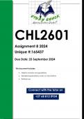 CHL2601 Assignment 8 (QUALITY ANSWERS) 2024