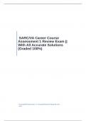 SARC/VA Career Course Assessment 1 Review Exam || With All Accurate Solutions (Graded 100%)