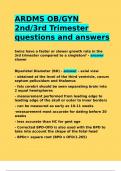 ARDMS OB GYN 2nd 3rd Trimester questions and answers