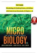 TEST BANK for Microbiology: An Evolving Science 5th Edition by Slonczewski & Foster; ISBN: 9780393419962, All 28 Chapters Covered, Verified Latest Edition